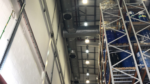 ATEX Certified Lighting for a Solvent Store Warehouse